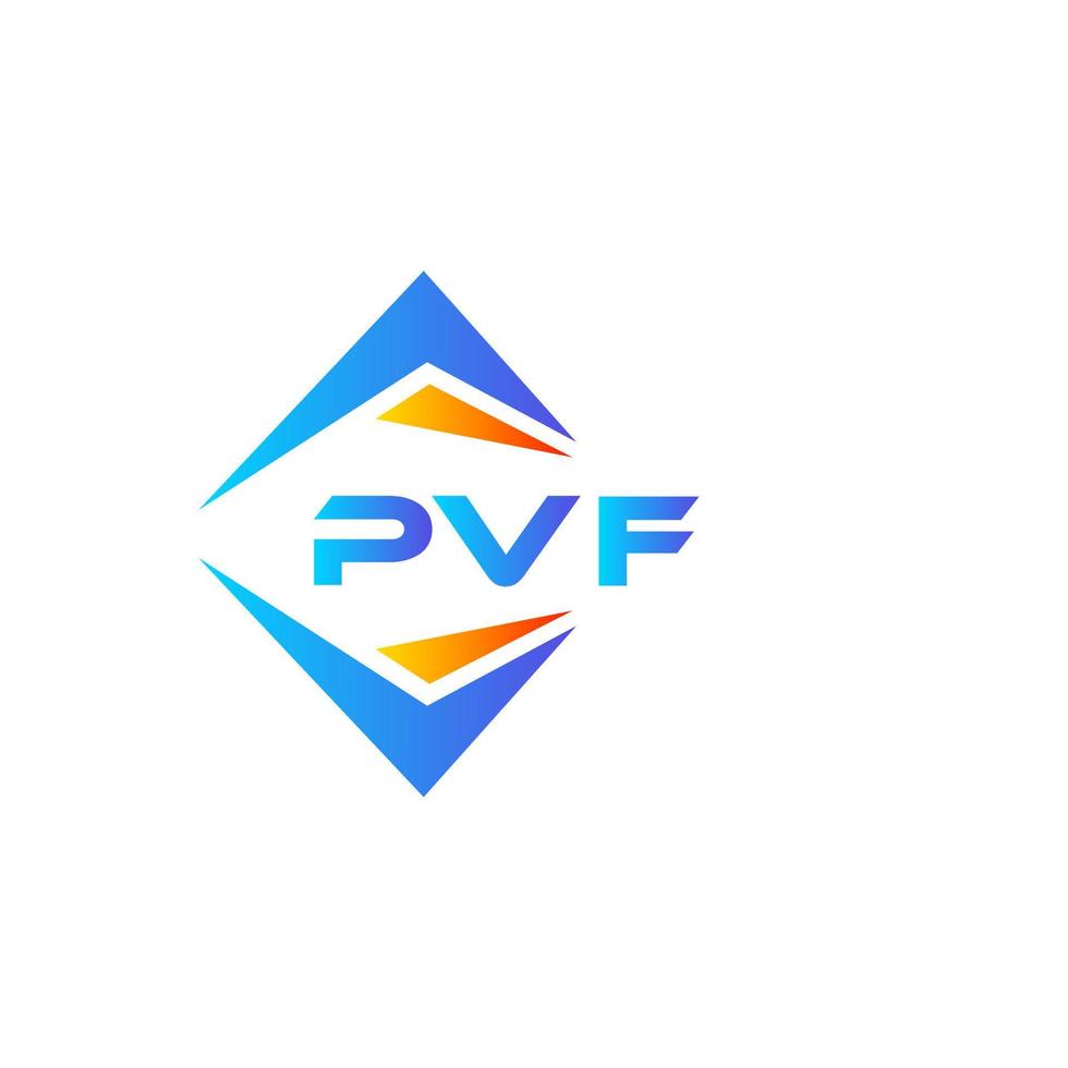 création de logo de technologie abstraite pvf sur fond blanc. concept de logo de lettre initiales créatives pvf. vecteur