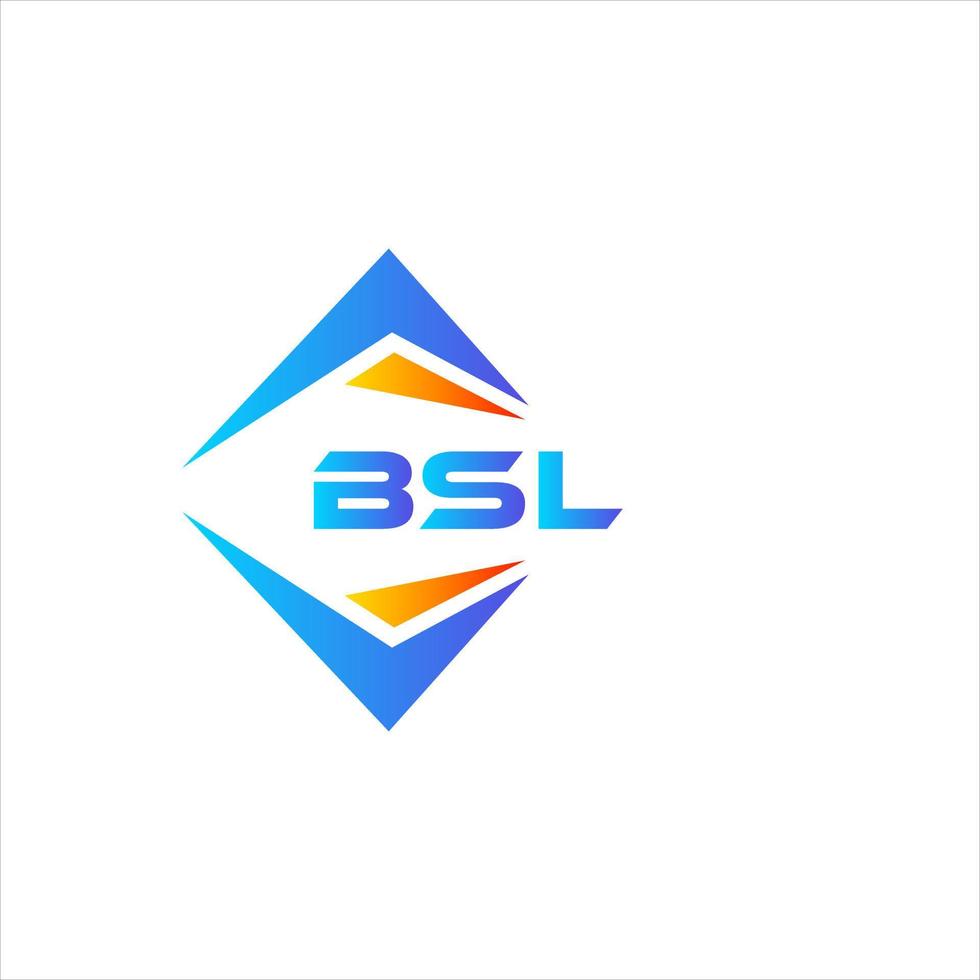 création de logo de technologie abstraite bsl sur fond blanc. concept de logo de lettre initiales créatives bsl. vecteur
