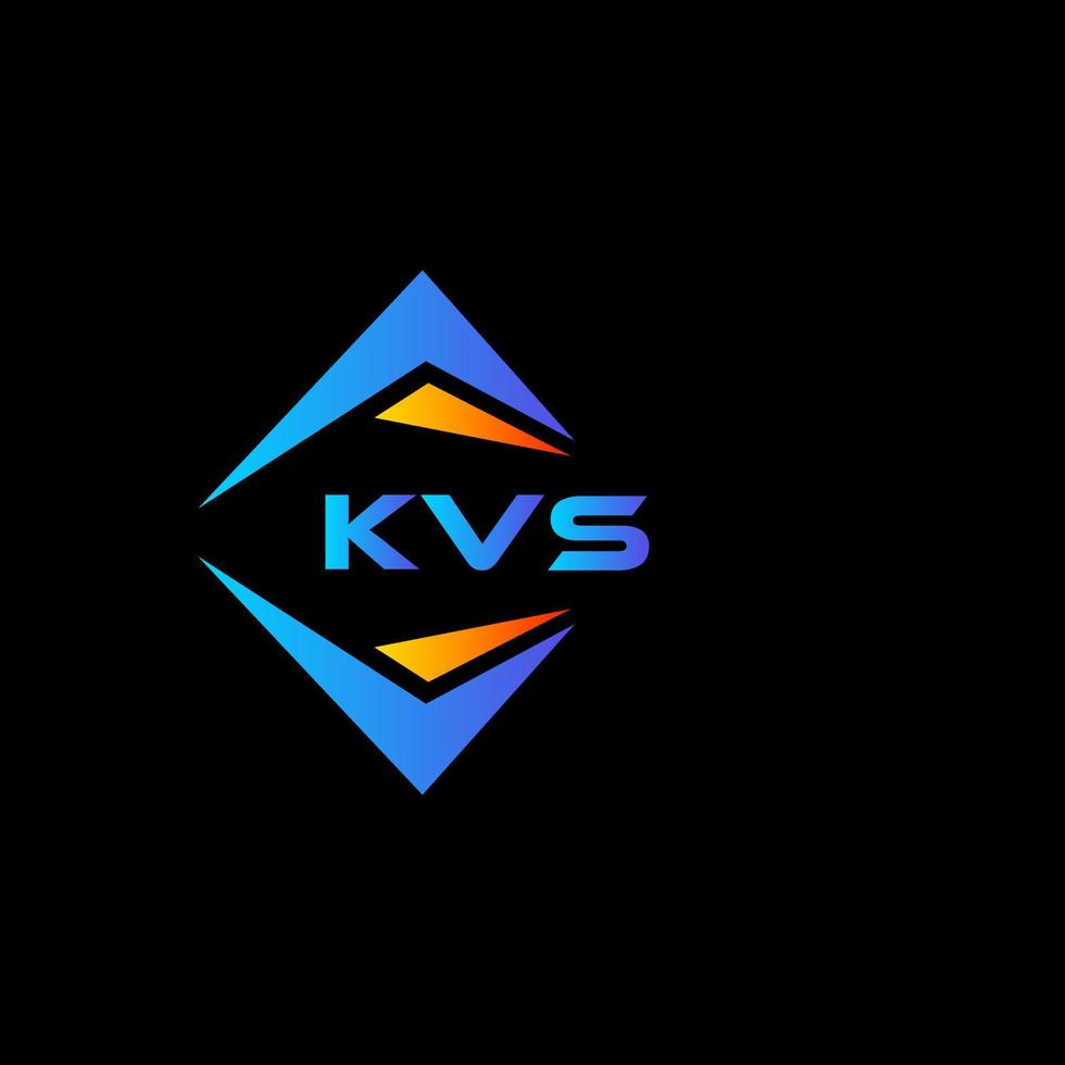 création de logo de technologie abstraite kvs sur fond noir. concept de logo de lettre initiales créatives kvs. vecteur