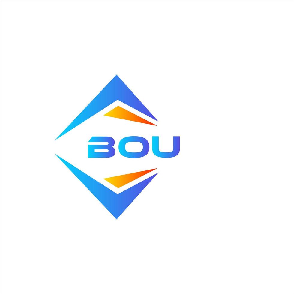 création de logo de technologie abstraite bou sur fond blanc. bou concept de logo de lettre initiales créatives. vecteur