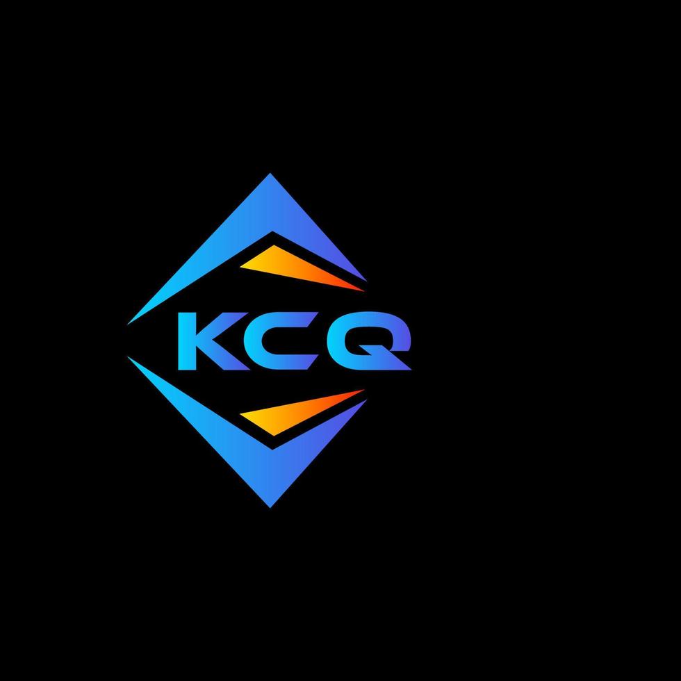 création de logo de technologie abstraite kcq sur fond noir. concept de logo de lettre initiales créatives kcq. vecteur