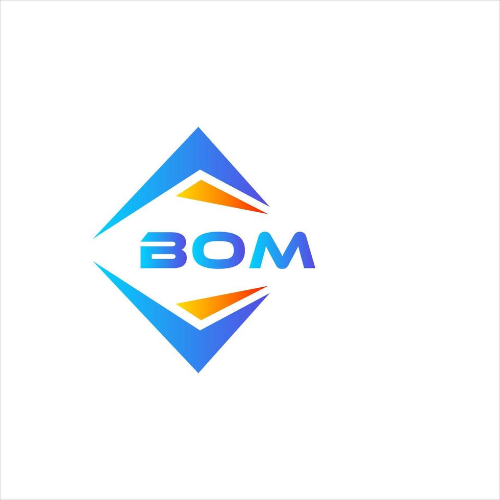 création de logo de technologie abstraite bom sur fond blanc. concept de logo de lettre initiales créatives bom. vecteur