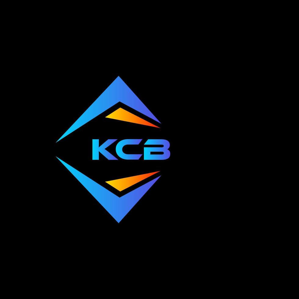 création de logo de technologie abstraite kcb sur fond noir. concept de logo de lettre initiales créatives kcb. vecteur