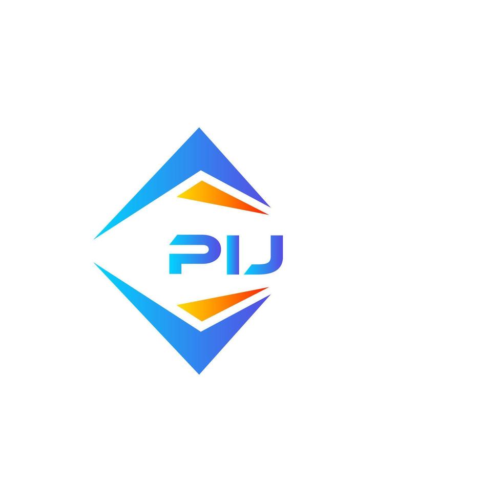 création de logo de technologie abstraite pij sur fond blanc. concept de logo de lettre initiales créatives pij. vecteur