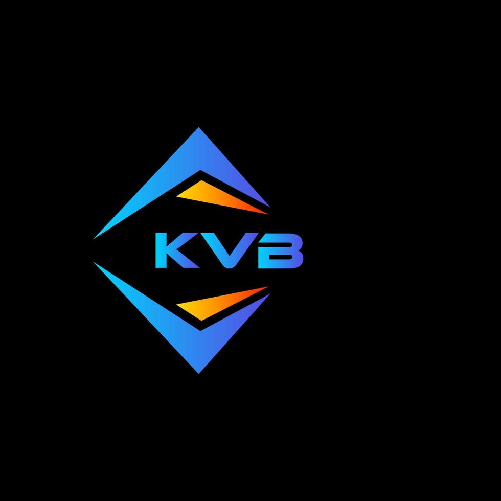 création de logo de technologie abstraite kvb sur fond noir. concept de logo de lettre initiales créatives kvb. vecteur