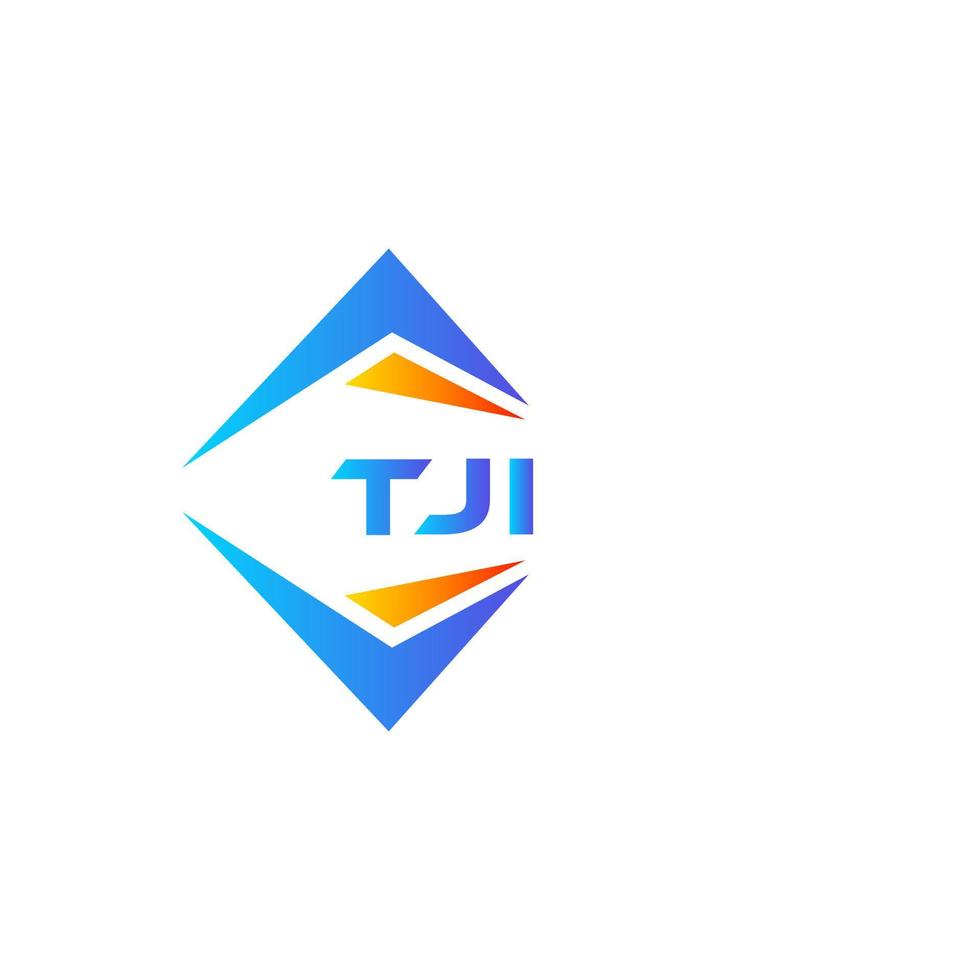 création de logo de technologie abstraite tji sur fond blanc. concept de logo de lettre initiales créatives tji. vecteur