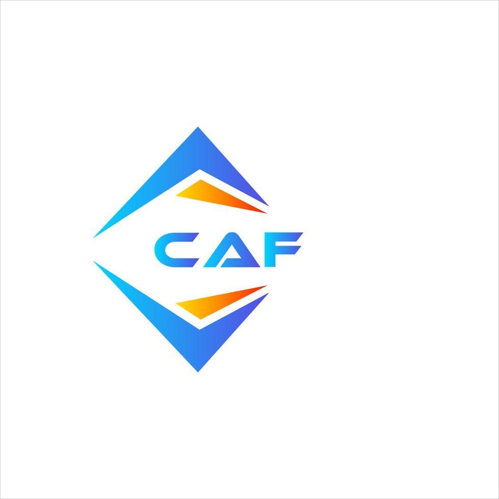 création de logo de technologie abstraite caf sur fond blanc. concept de logo de lettre initiales créatives caf. vecteur