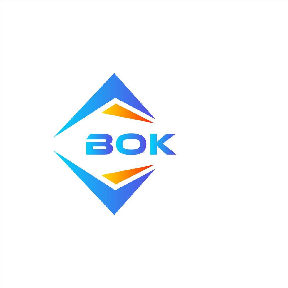 création de logo de technologie abstraite bok sur fond blanc. bok creative initiales lettre logo concept. vecteur