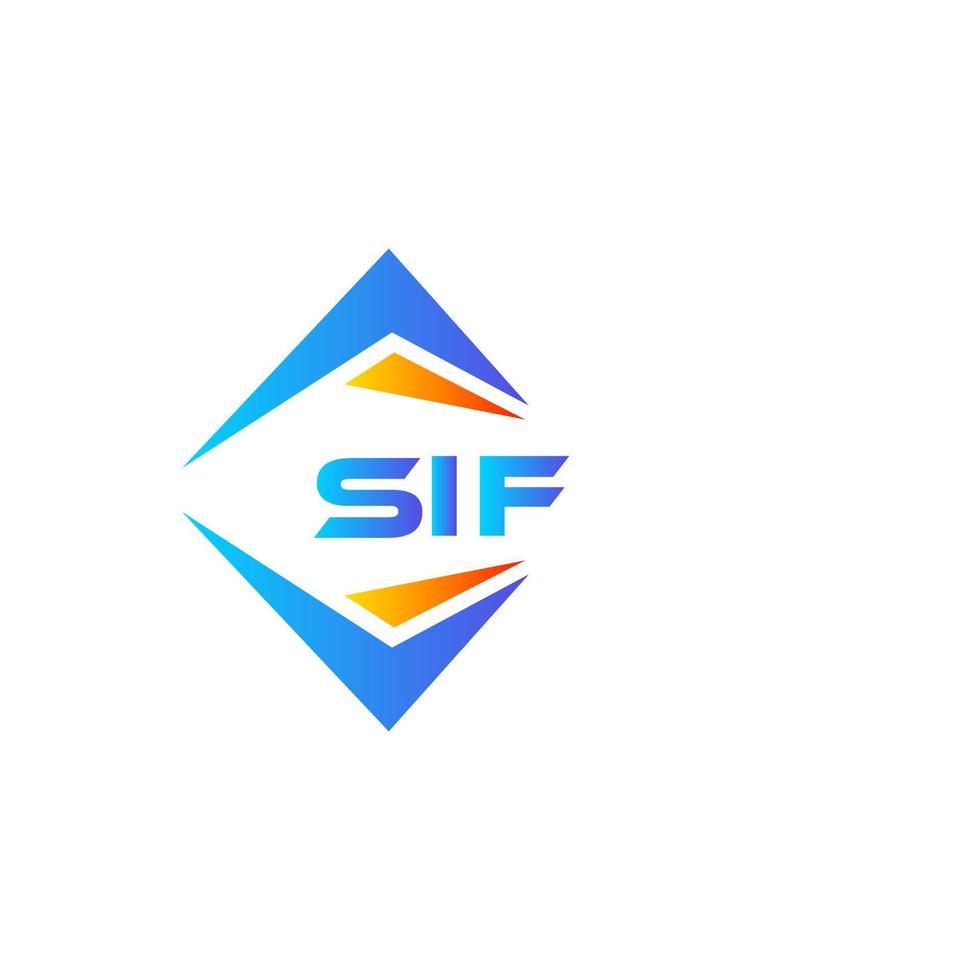 création de logo de technologie abstraite sif sur fond blanc. concept de logo de lettre initiales créatives sif. vecteur