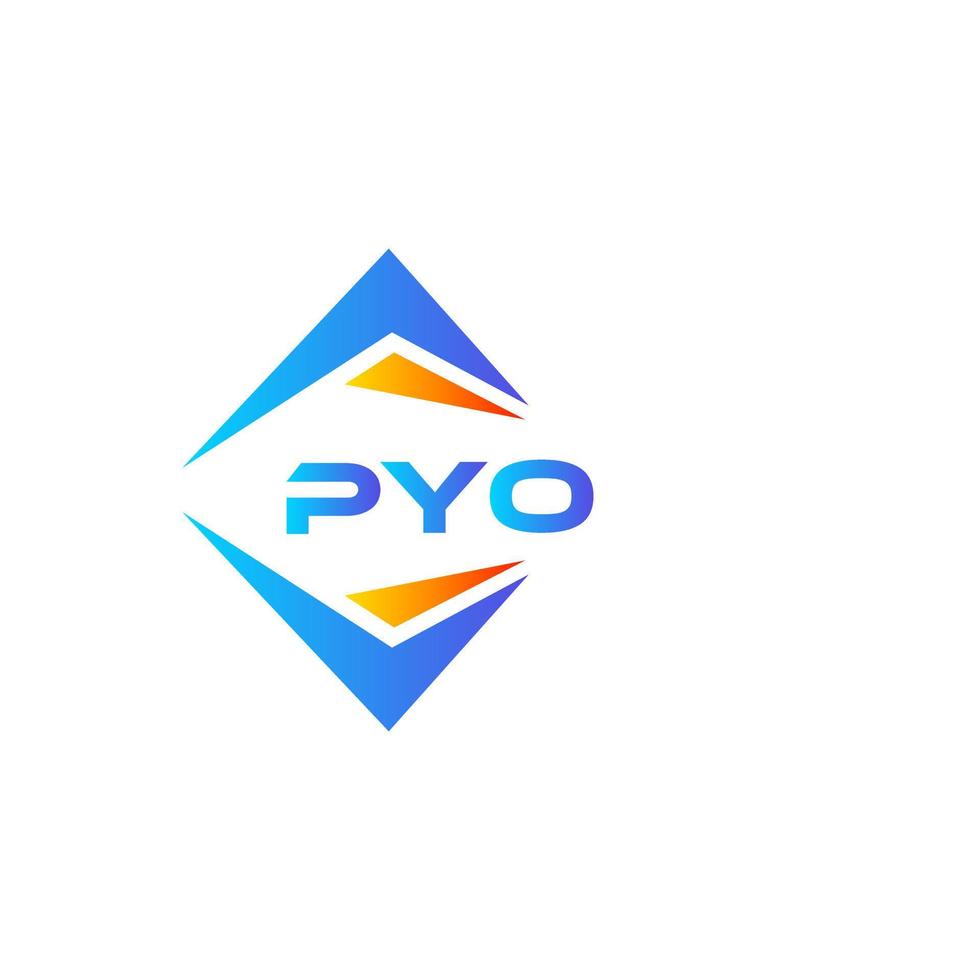 création de logo de technologie abstraite pyo sur fond blanc. concept de logo de lettre initiales créatives pyo. vecteur