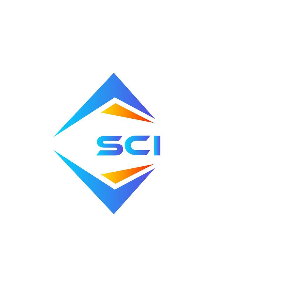 conception de logo de technologie abstraite sci sur fond blanc. concept de logo de lettre initiales créatives sci. vecteur