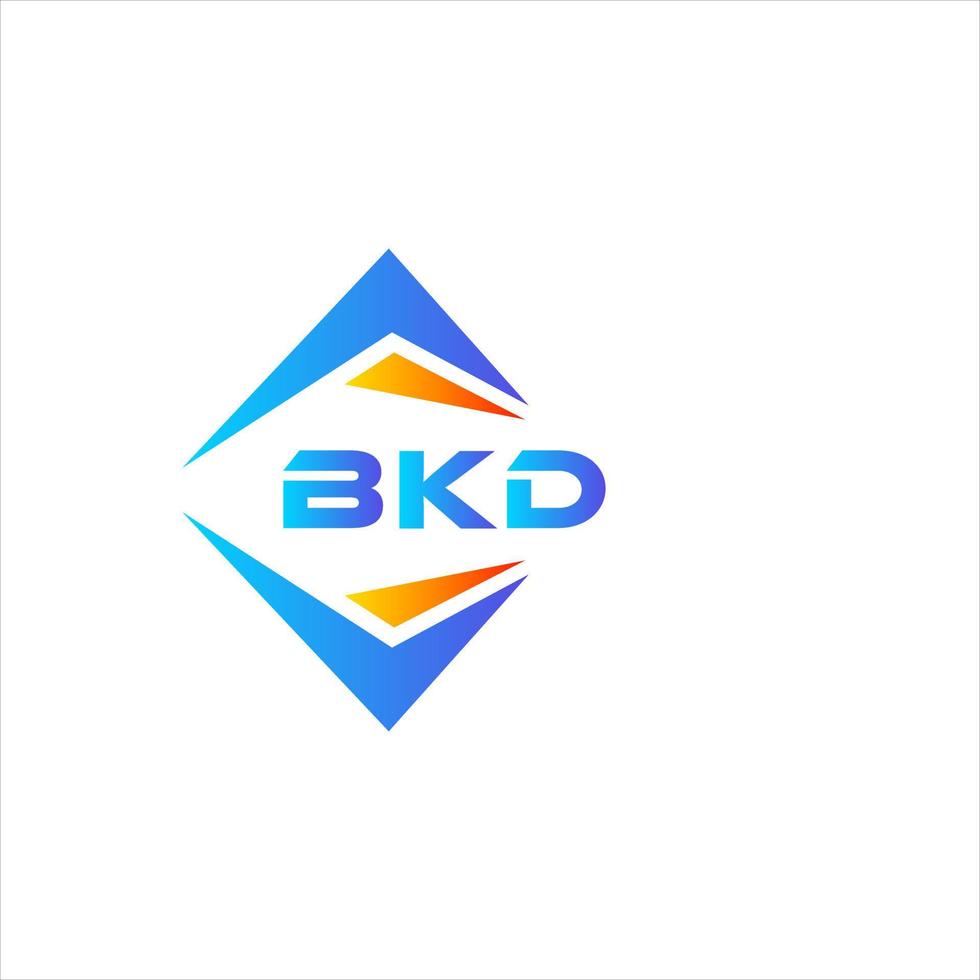 création de logo de technologie abstraite bkd sur fond blanc. concept de logo de lettre initiales créatives bkd. vecteur