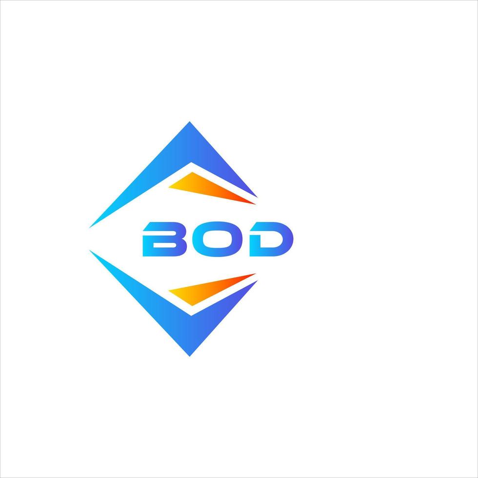 création de logo de technologie abstraite bod sur fond blanc. concept de logo lettre initiales créatives bod. vecteur