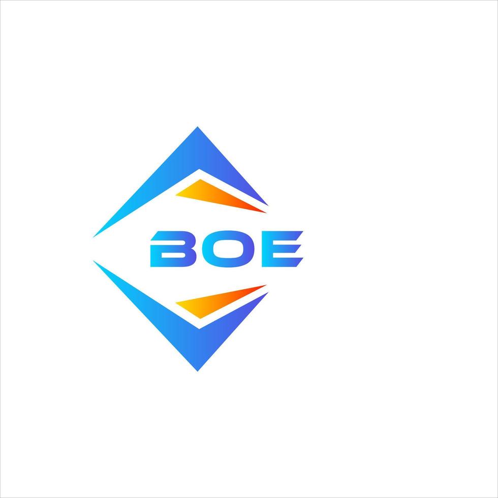 création de logo de technologie abstraite boe sur fond blanc. boe creative initiales lettre logo concept. vecteur