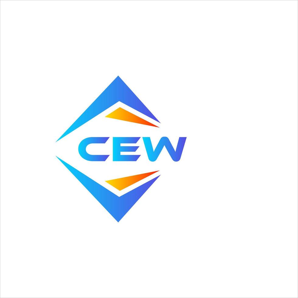 création de logo de technologie abstraite cew sur fond blanc. concept de logo de lettre initiales créatives cew. vecteur