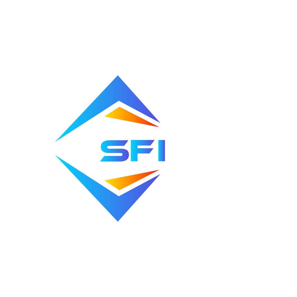 création de logo de technologie abstraite sfi sur fond blanc. concept de logo de lettre initiales créatives sfi. vecteur