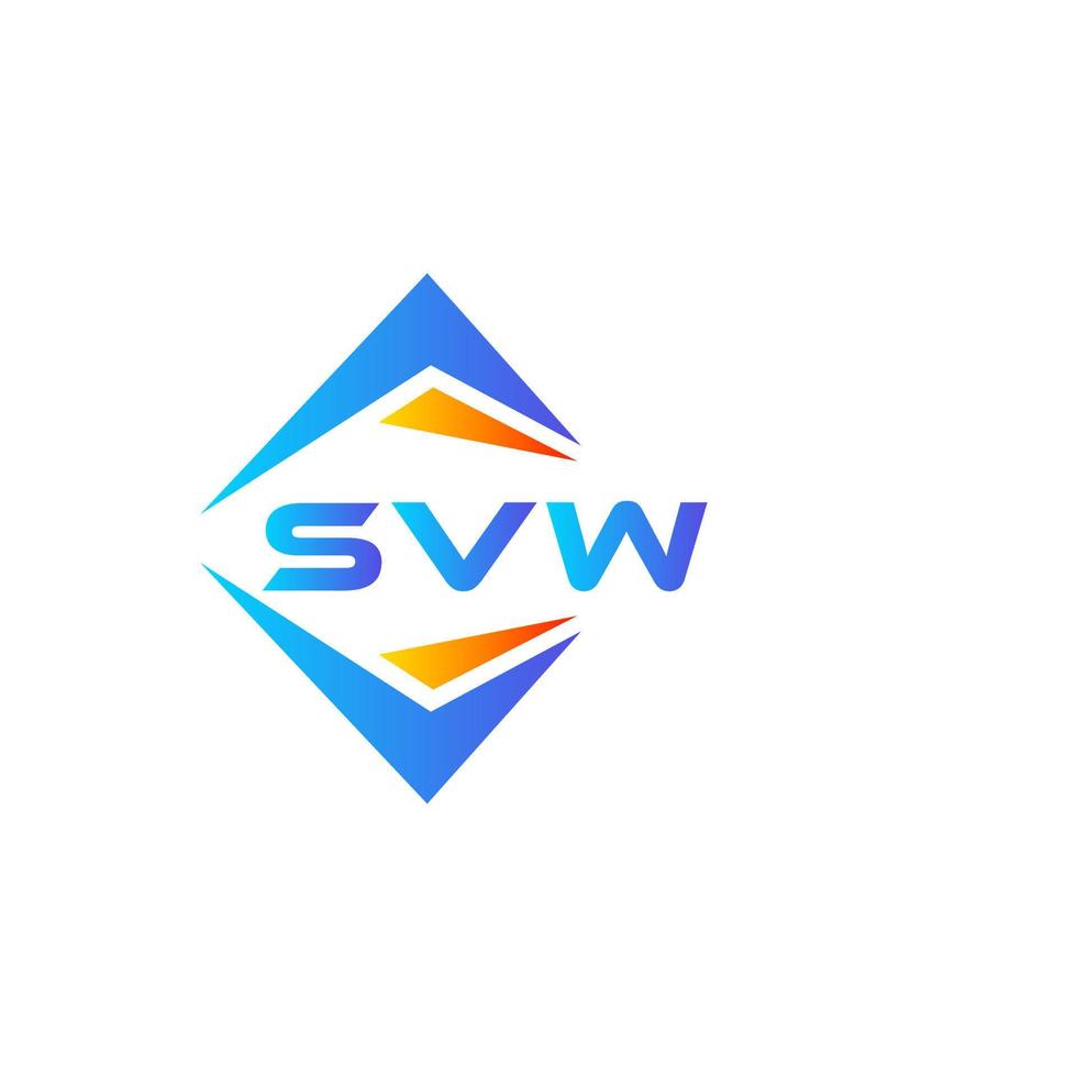 création de logo de technologie abstraite svw sur fond blanc. concept de logo de lettre initiales créatives svw. vecteur