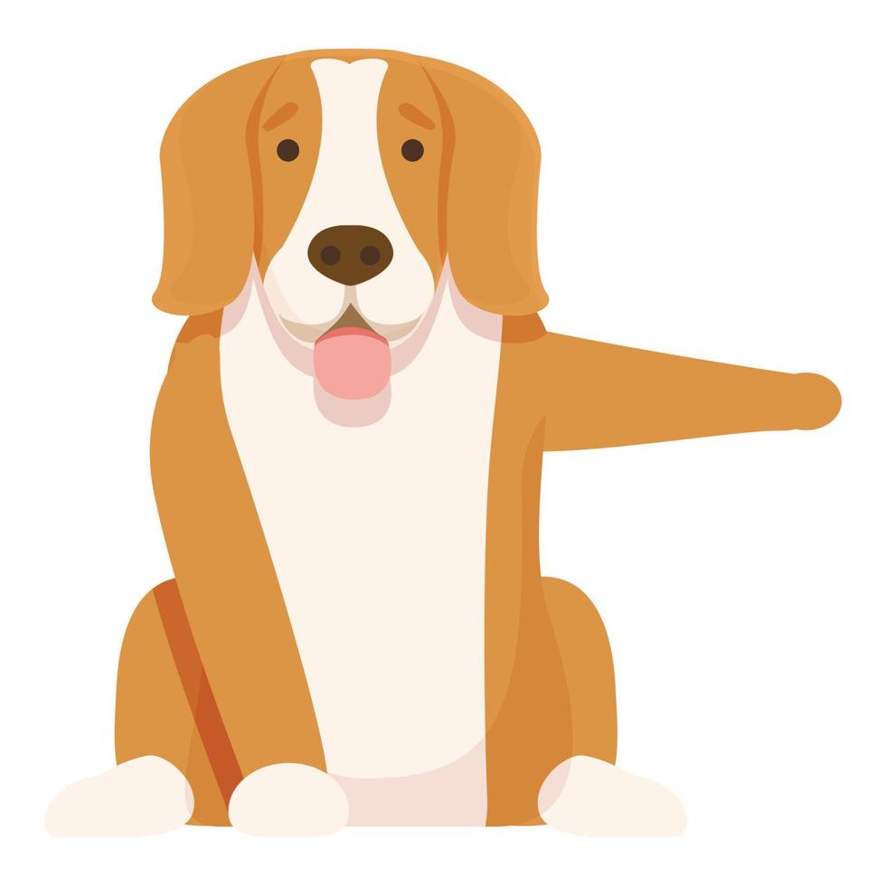 vecteur de dessin animé icône chien assis. action canine