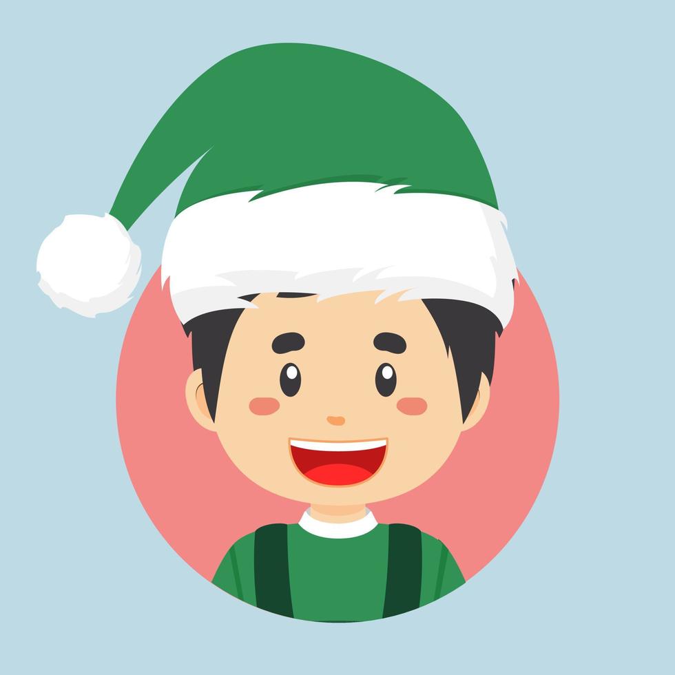 avatar d'un personnage de noël vecteur