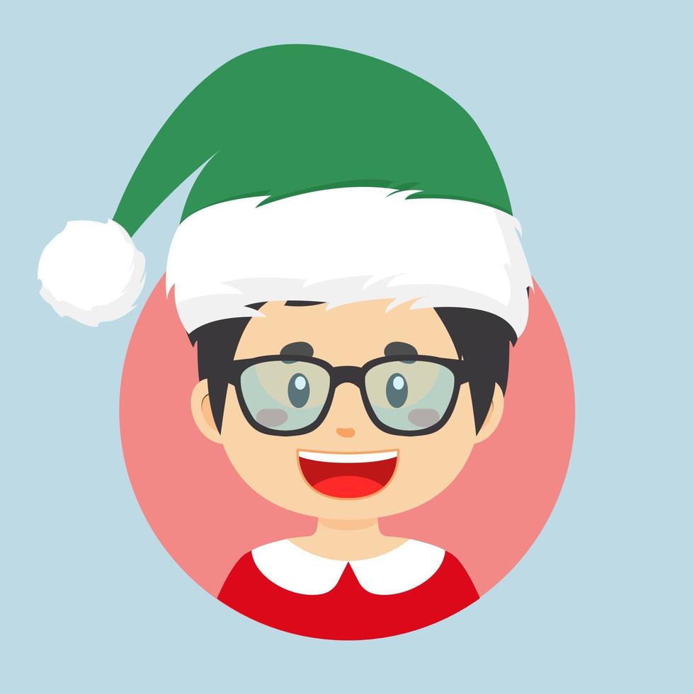 avatar d'un personnage de noël vecteur