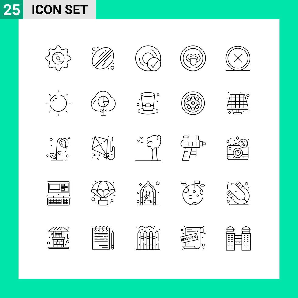 groupe de 25 lignes de signes et de symboles pour les éléments de conception vectoriels modifiables de la biologie des lèvres connectées proches de la science vecteur