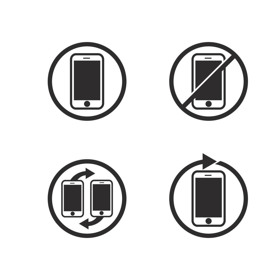 création de logo d'icône de téléphone intelligent et illustration vectorielle vecteur