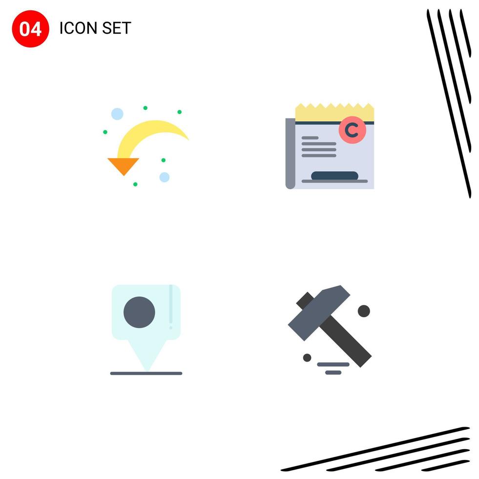 4 concept d'icône plate pour les sites Web mobiles et les applications actualisent le bangladesh en bas à gauche drapeau éléments de conception vectoriels modifiables vecteur