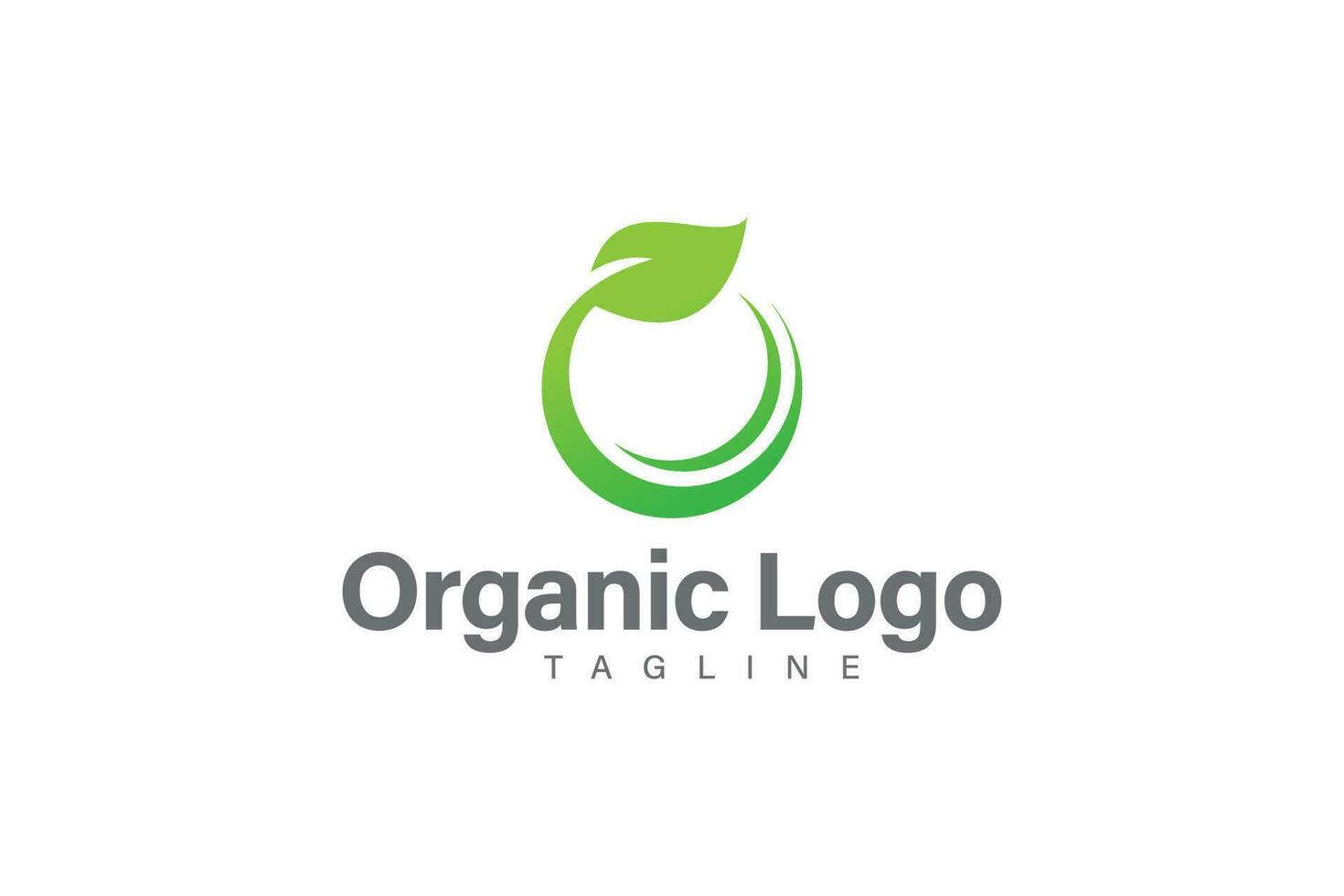 logo organique ou vecteur de conception de logo feuille verte