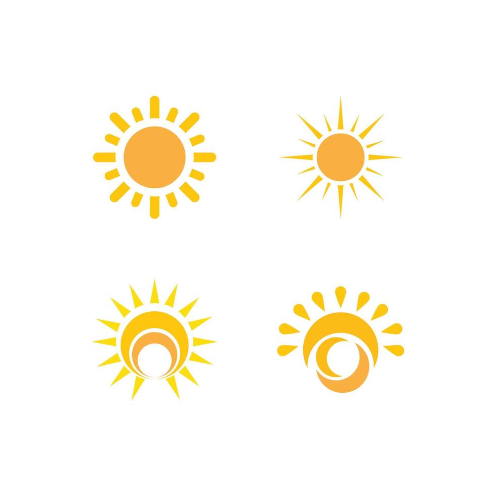 logo illustration soleil vecteur