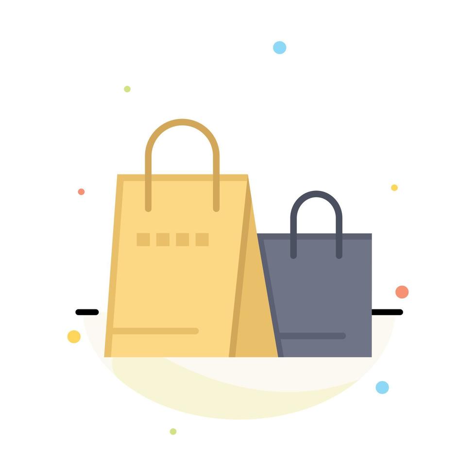modèle d'icône de couleur plat abstrait sac à main shopping boutique vecteur