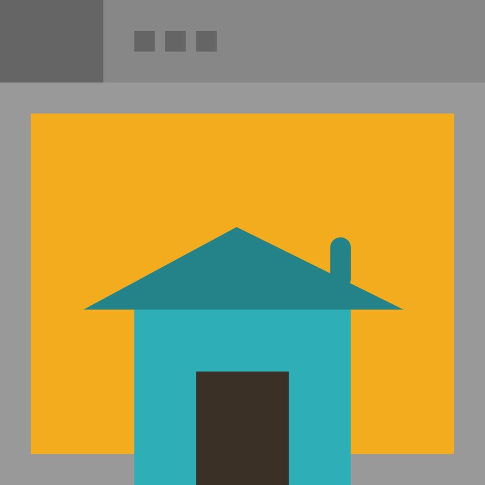 maison vendre page de mise en page web site web plat couleur icône vecteur icône modèle de bannière