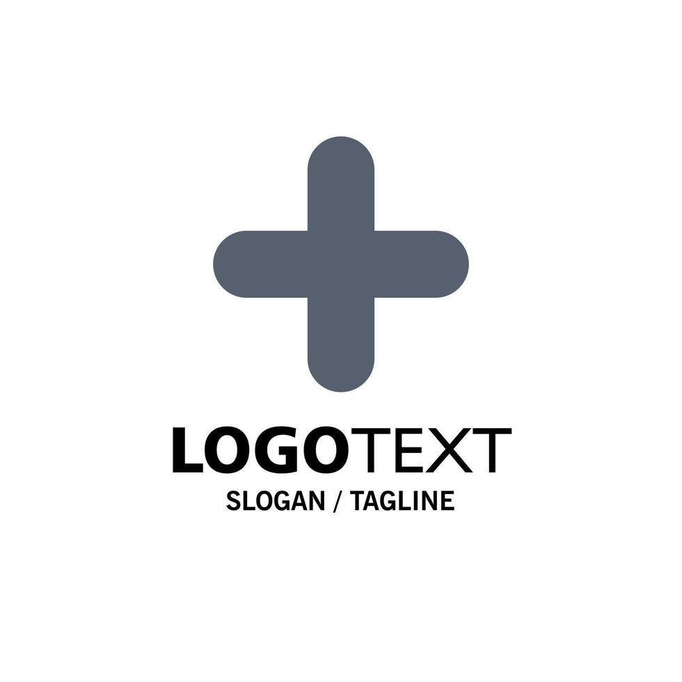 ajouter un nouveau modèle de logo d'entreprise de signe plus couleur plate vecteur