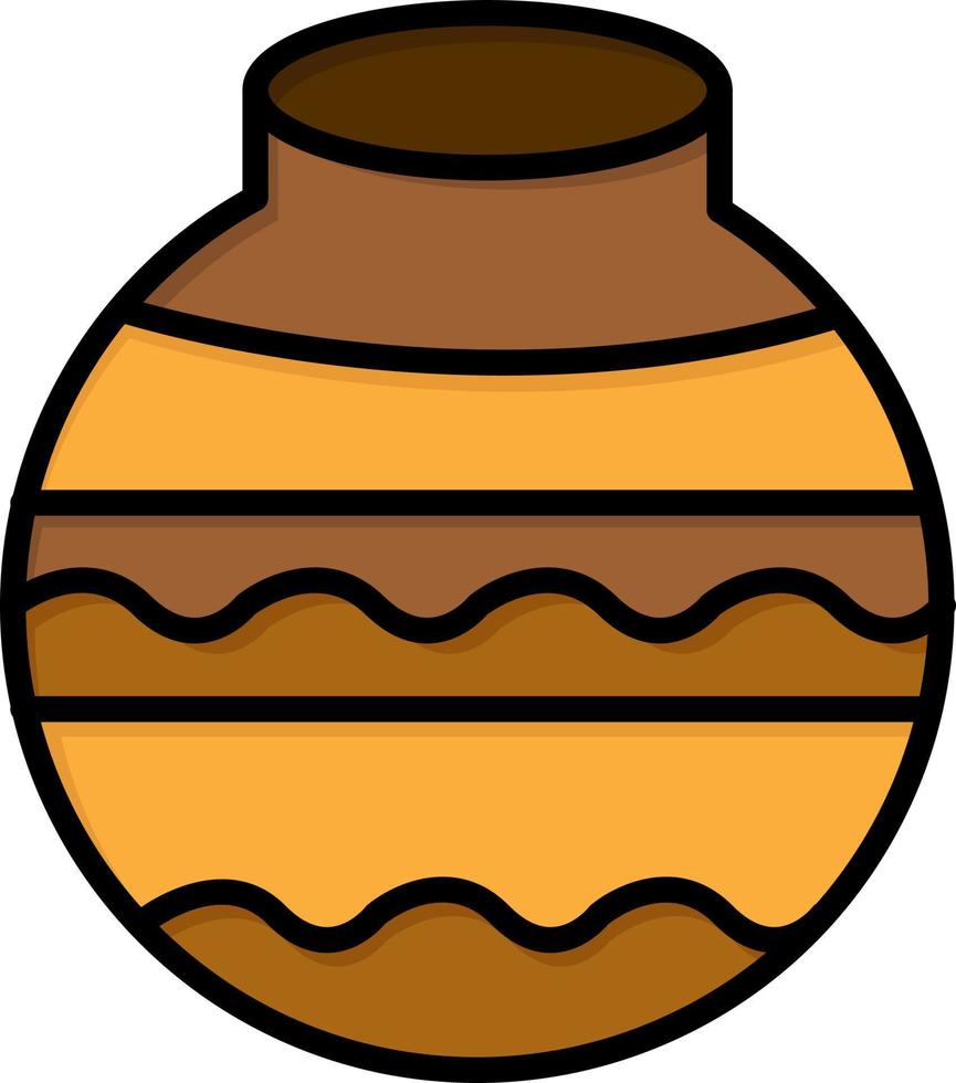 pot sable eau pongal festival plat couleur icône vecteur icône modèle de bannière