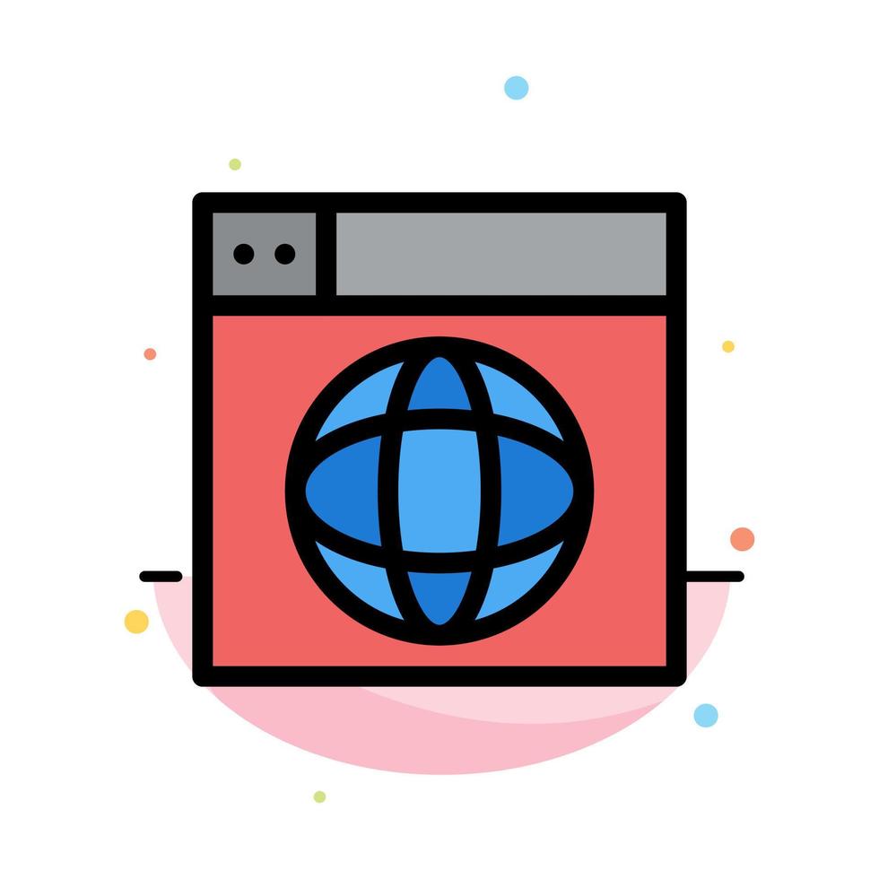 web design internet globe monde abstrait modèle d'icône de couleur plate vecteur