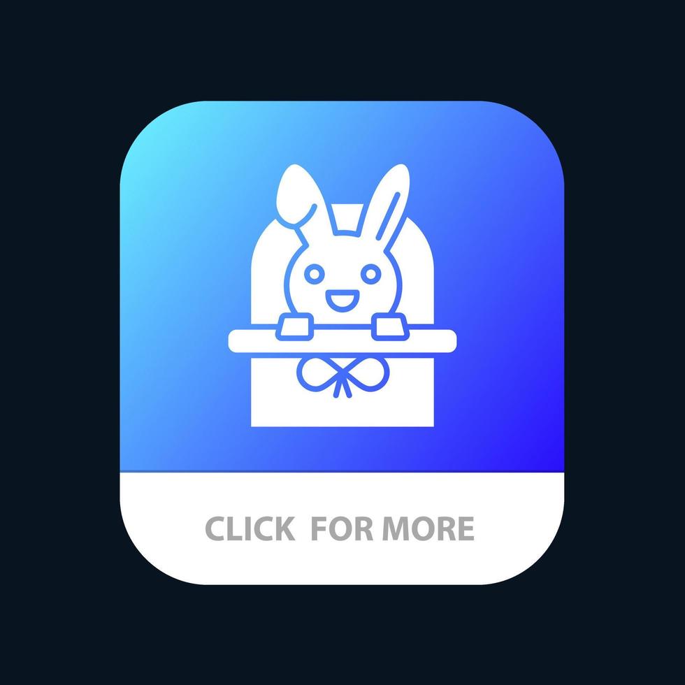 panier panier vacances de pâques bouton application mobile android et ios version glyphe vecteur