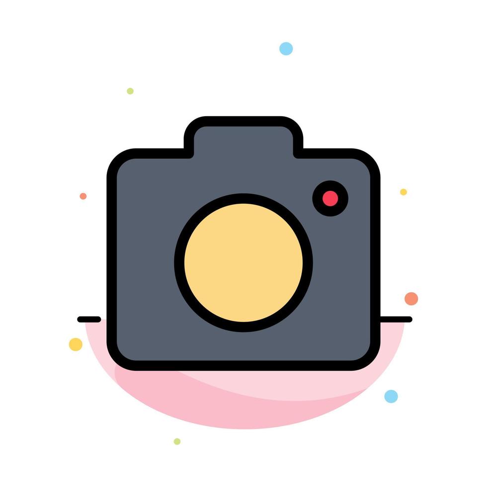 caméra image photo photo abstrait modèle d'icône de couleur plate vecteur