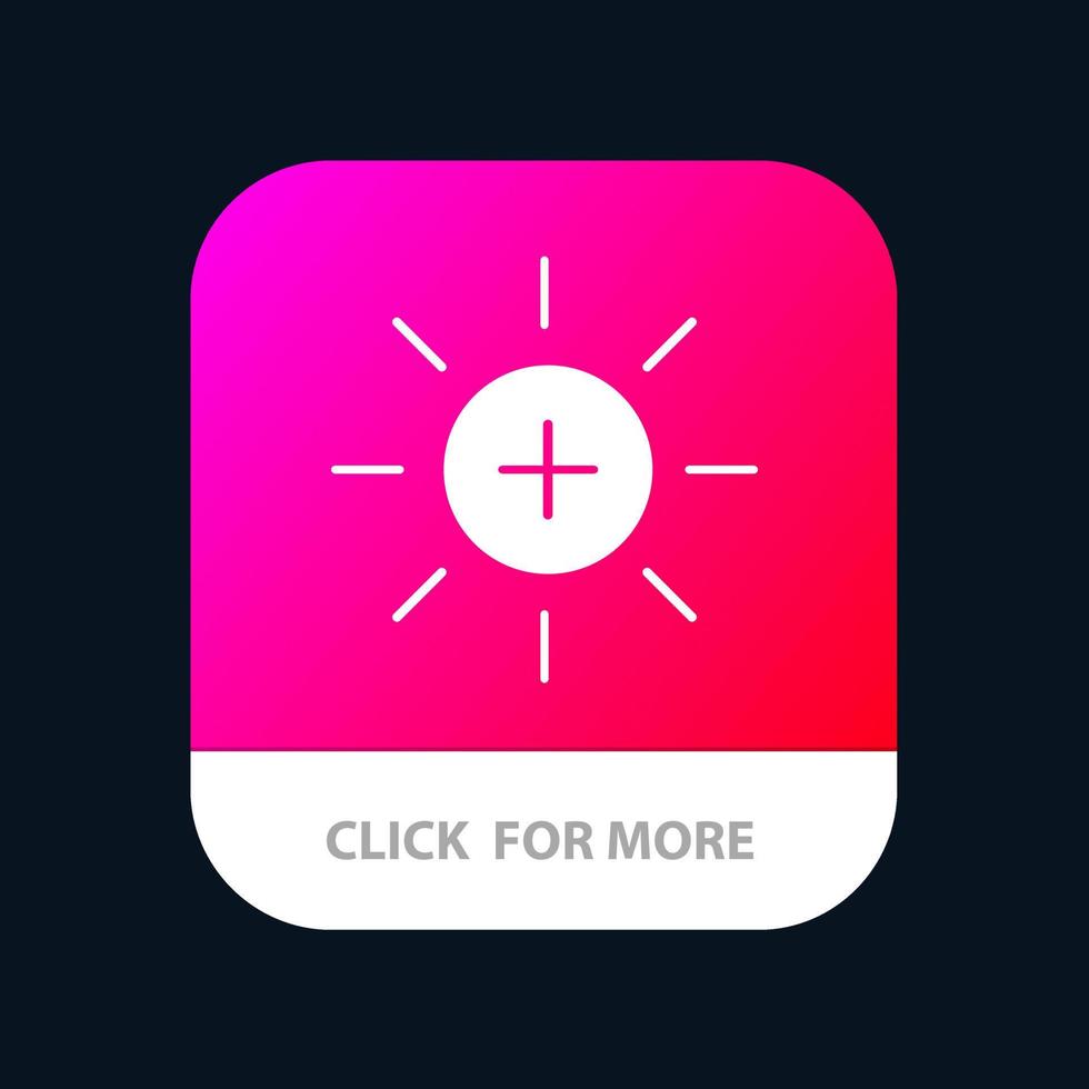 interface de luminosité bouton d'application mobile de l'utilisateur de l'interface utilisateur version de glyphe android et ios vecteur