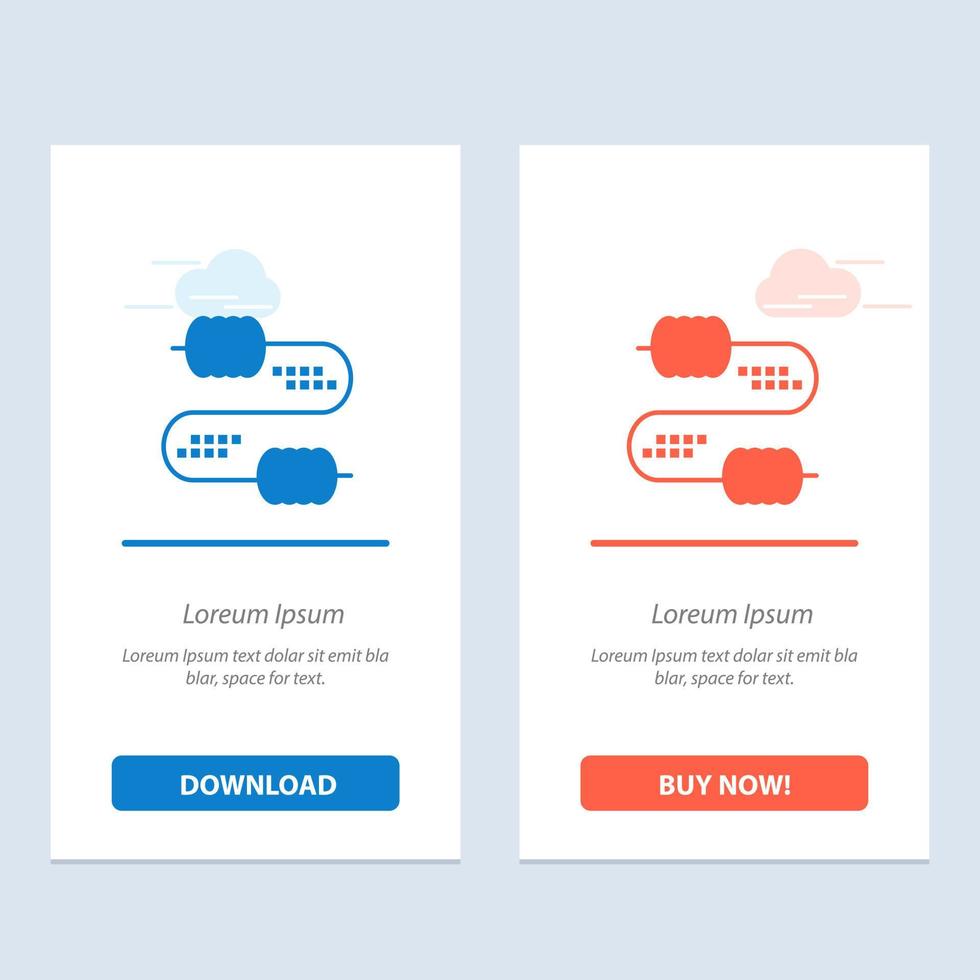 condensateurs de joint de fil de câble bleu et rouge téléchargez et achetez maintenant le modèle de carte de widget web vecteur