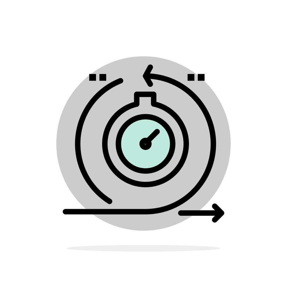 développement de cycle agile itération rapide cercle abstrait fond icône de couleur plate vecteur