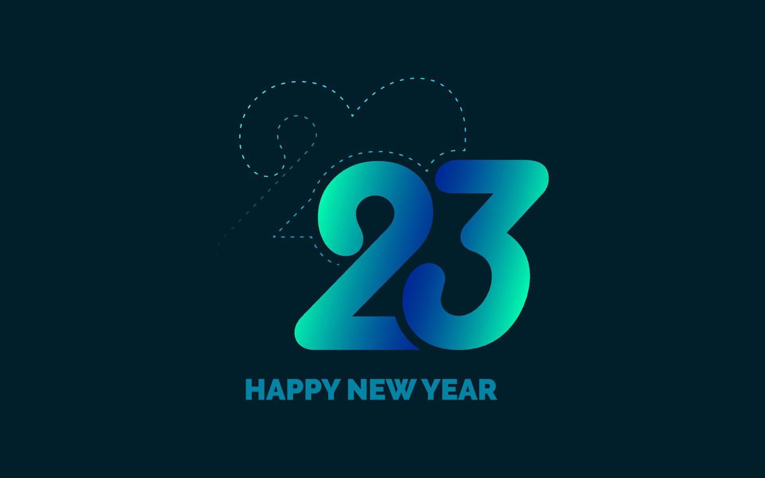 2036 symboles de bonne année. nouvelle conception de typographie de l'année 2023. illustration de logo de numéros 2023 vecteur