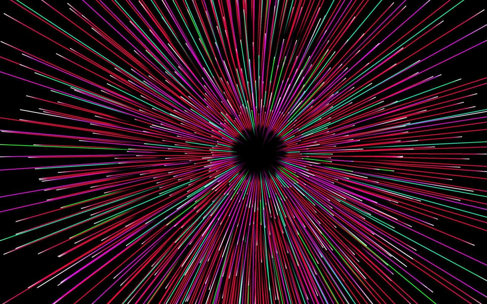 abstrait géométrique circulaire. motif de mouvement centré dynamique en étoile. lignes ou rayons vecteur