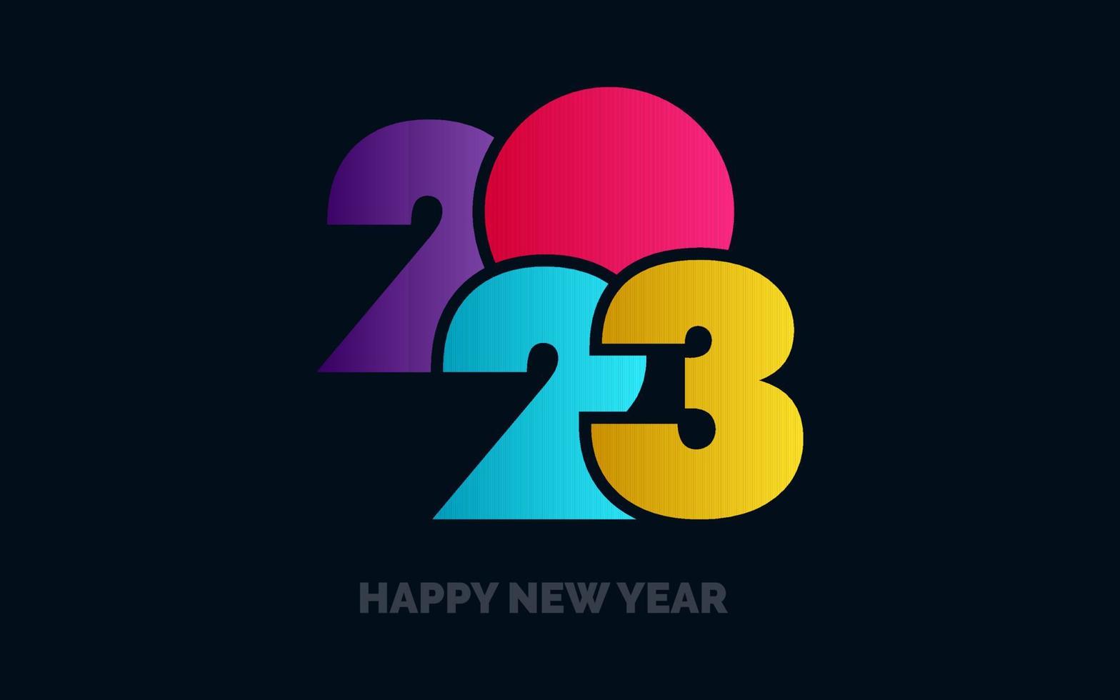 2073 conception bonne année. création de logo de nouvel an 2023 pour la conception de brochures. carte. bannière. décor de noël 2023 vecteur