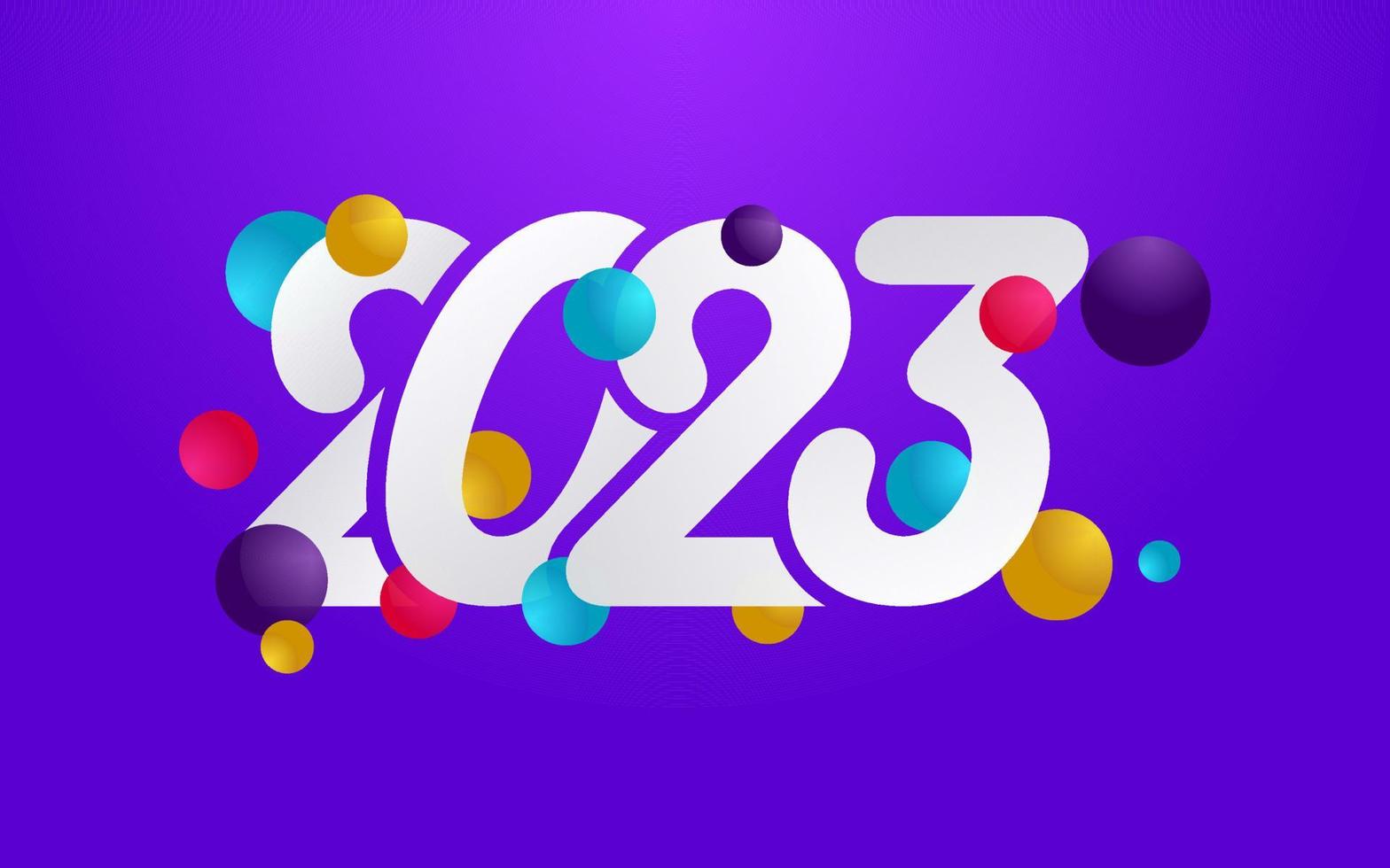 nouvelle conception de typographie de l'année 2023. illustration de logo de numéros 2023 vecteur