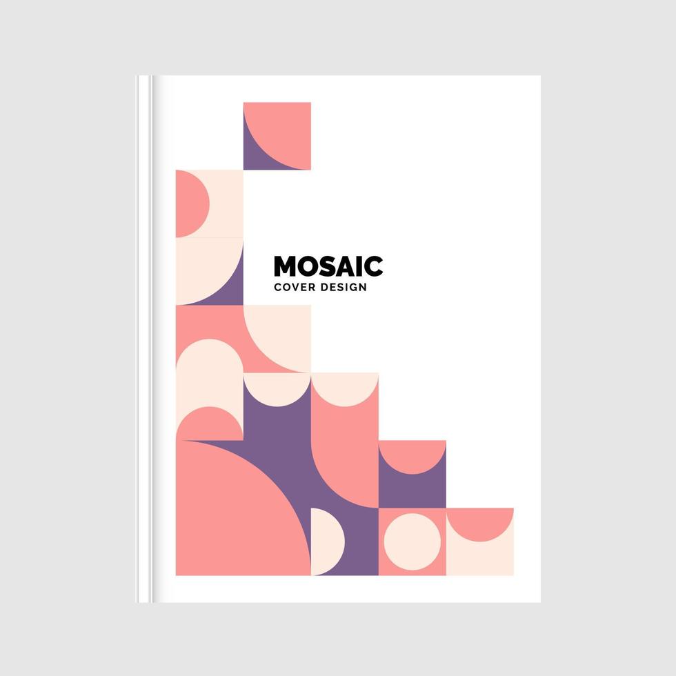 livre de mosaïque d'affaires géométrique douvres. illustration vectorielle vecteur