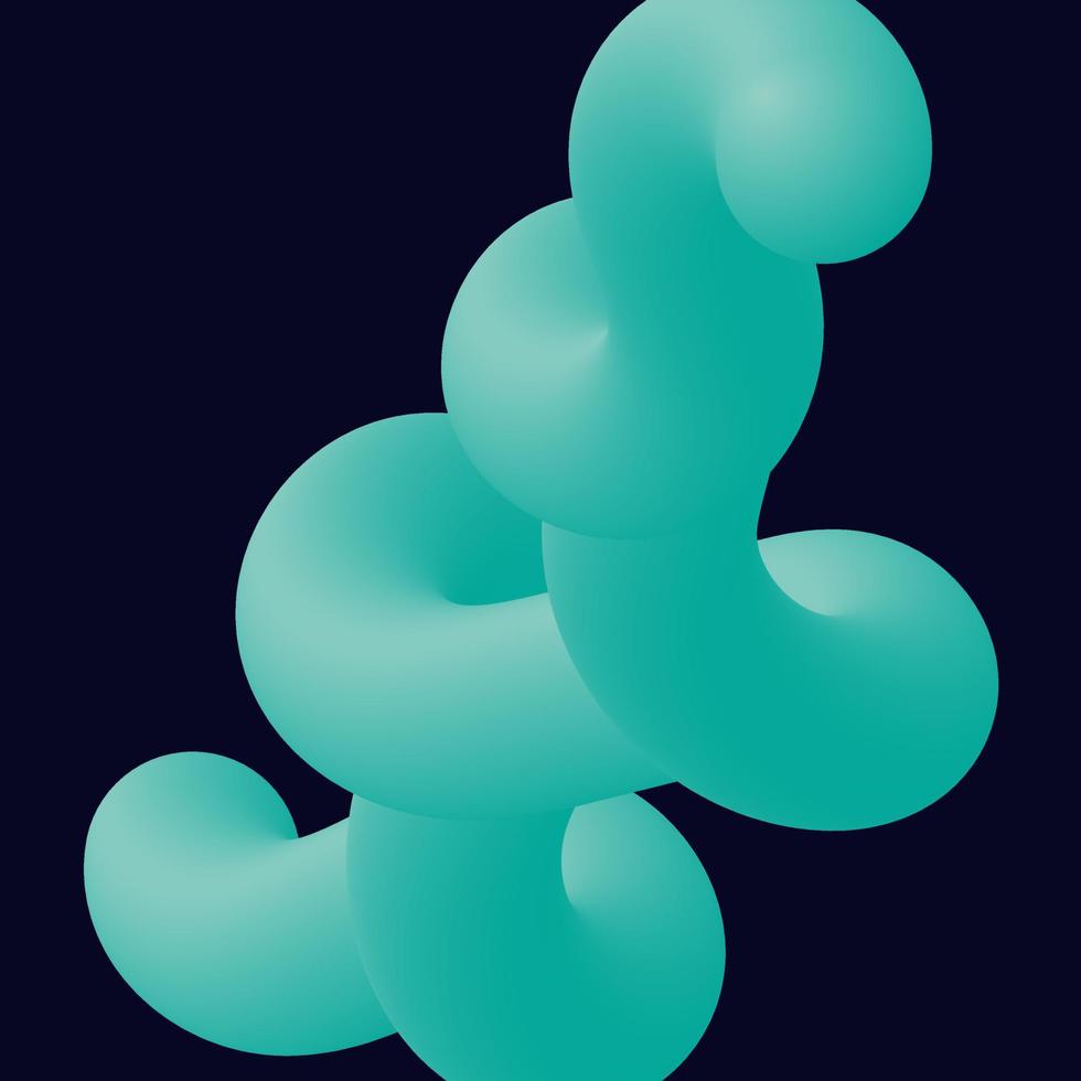 formes liquides torsadées colorées abstraites 3d. éléments de conception créative vecteur