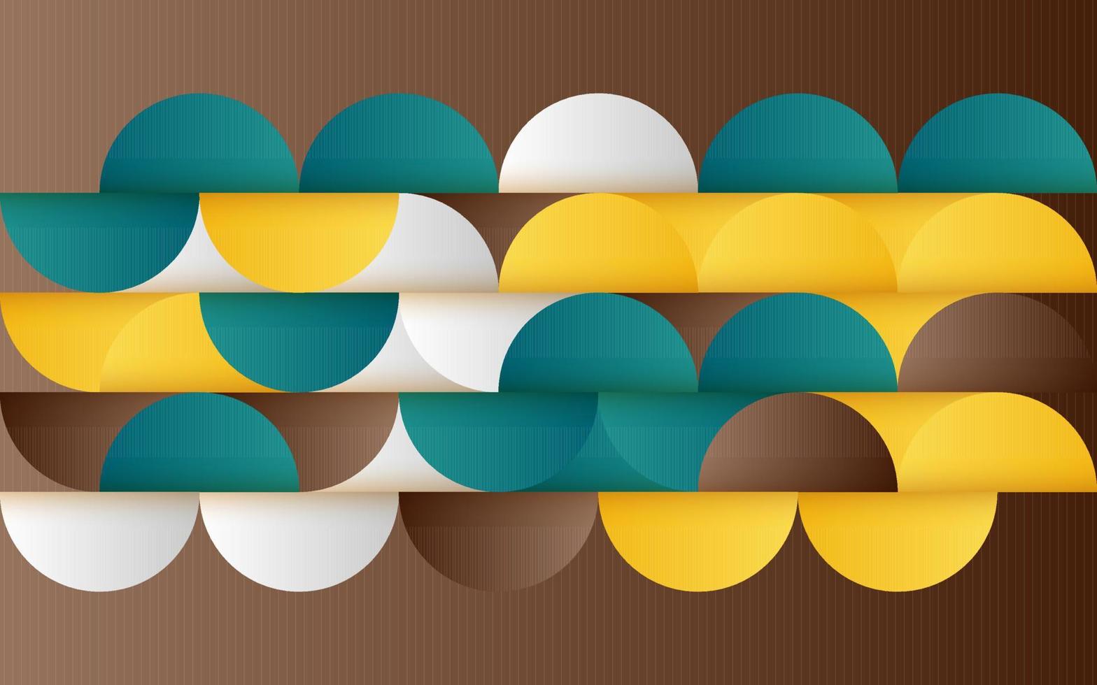 motif abstrait géométrique du milieu du siècle avec des formes simples et une belle palette de couleurs. composition de motifs géométriques simples vecteur
