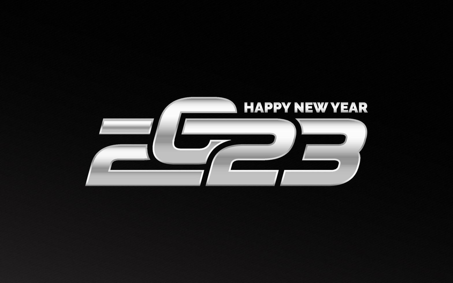 2052 symboles de bonne année. nouvelle conception de typographie de l'année 2023. illustration de logo de numéros 2023 vecteur