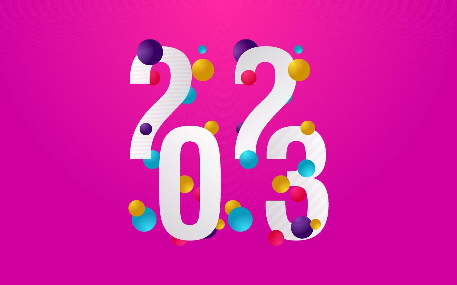 Conception 2025 bonne année. création de logo de nouvel an 2023 pour la conception de brochures. carte. bannière. décor de noël 2023 vecteur