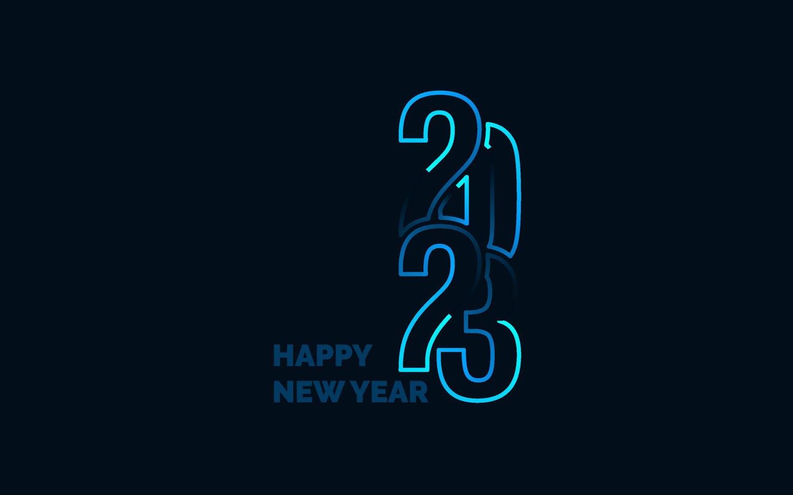 2063 symboles de bonne année. nouvelle conception de typographie de l'année 2023. illustration de logo de numéros 2023 vecteur