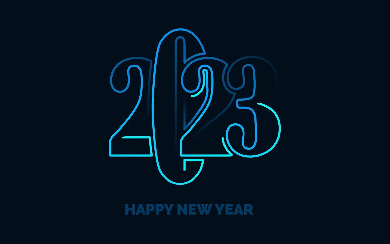 2064 symboles de bonne année. nouvelle conception de typographie de l'année 2023. illustration de logo de numéros 2023 vecteur